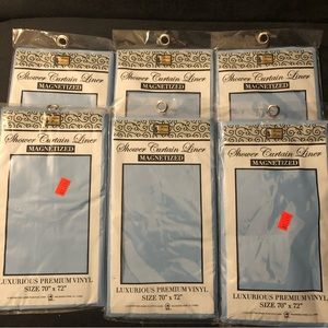 Blue magnetized shower liners NWT